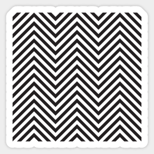 Chevron black and white pattern Sticker